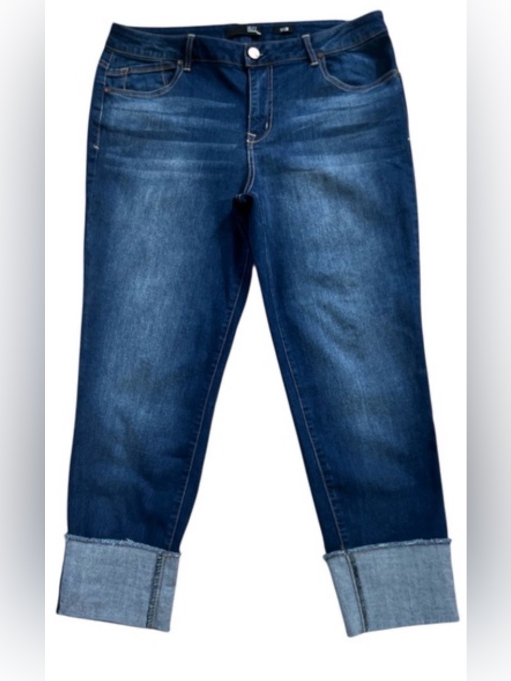 1822 Denim Stretch Taylor Cropped Style. Darker Wash Size 16 - Picture 2 of 6